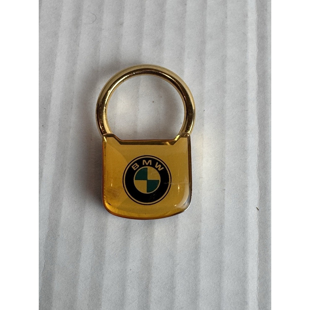 Vintage BMW Enamel Metal Pull Apart Cable Key Chain Ring